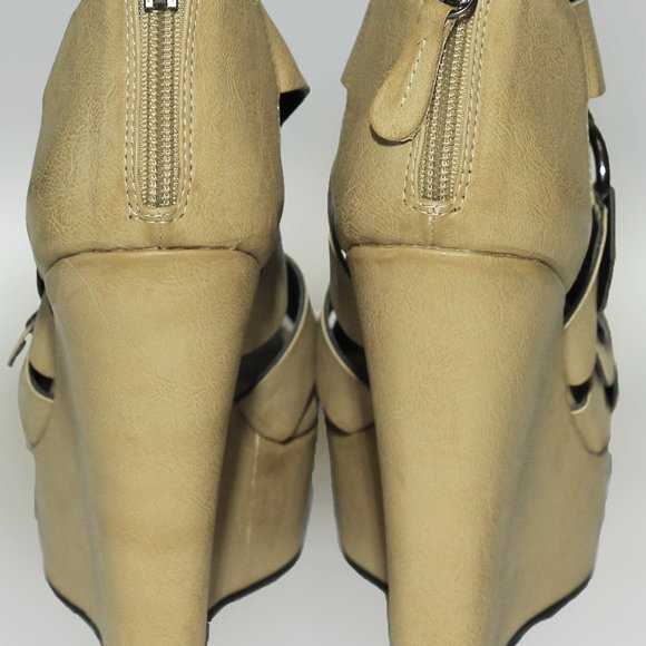 Mojo Moxy Pepper Platform 5inch Wedge Sandals - Size 6 Sandy - Picture 5 of 9